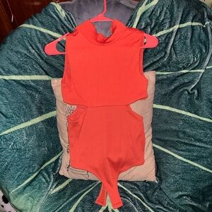 NBD Bold Orange Bodysuit